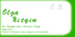 olga mityin business card